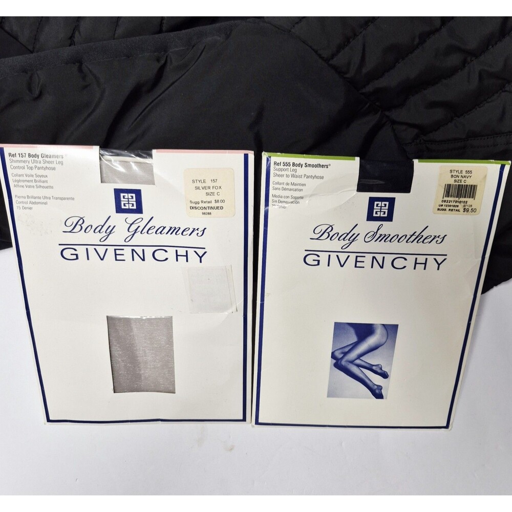 Lot Of 2 VTG 90s Givenchy Body Gleamers Smoothers Pantyhose NOS Deadstock NEW